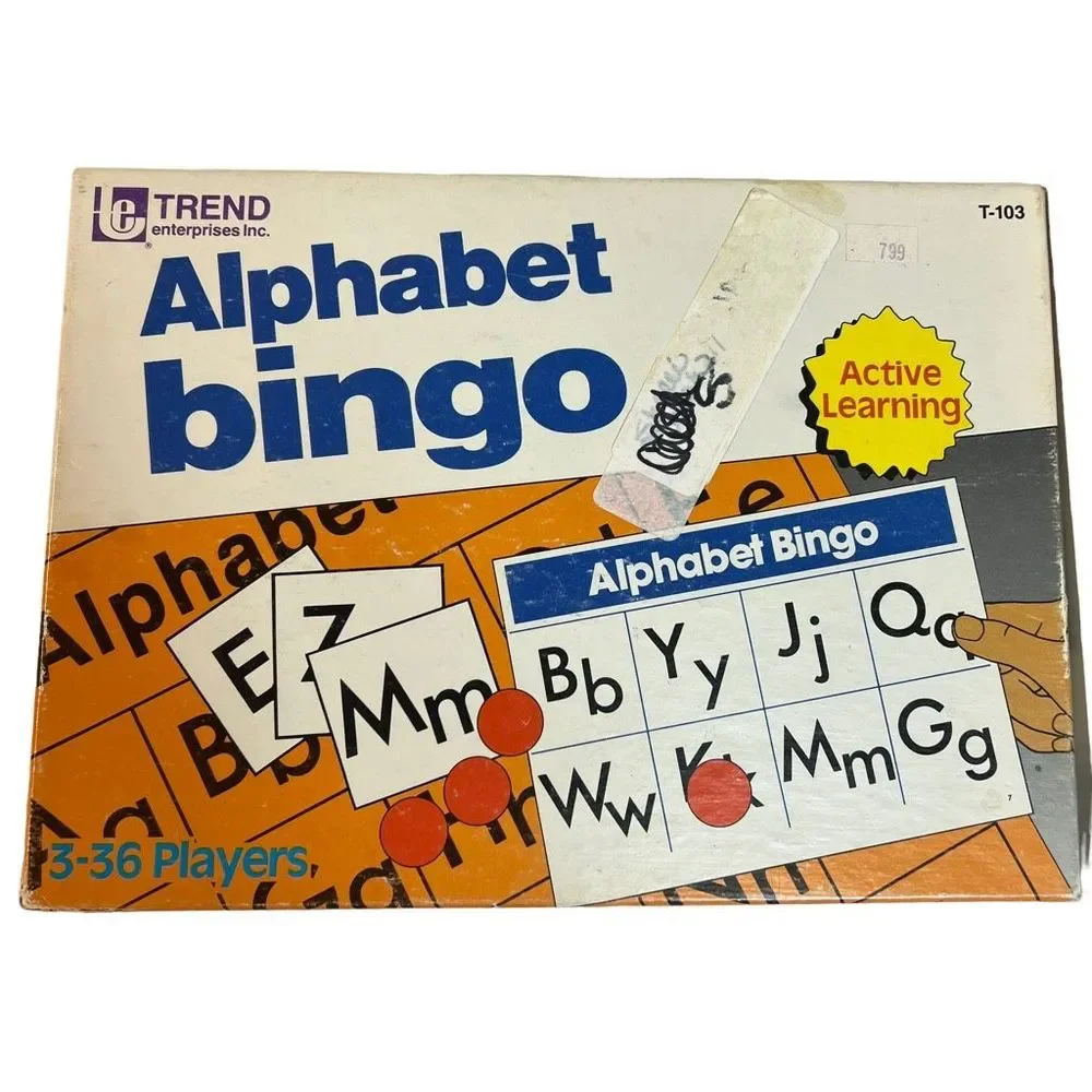 Alphabet Bingo Active Learning Game 3-36 Players‎ Preschool Pre-k Activities FUN